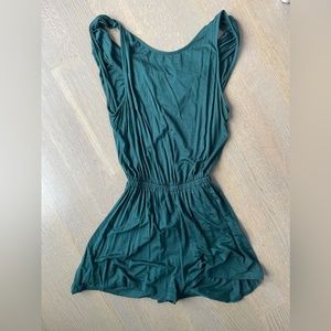 Green Open Back Romper